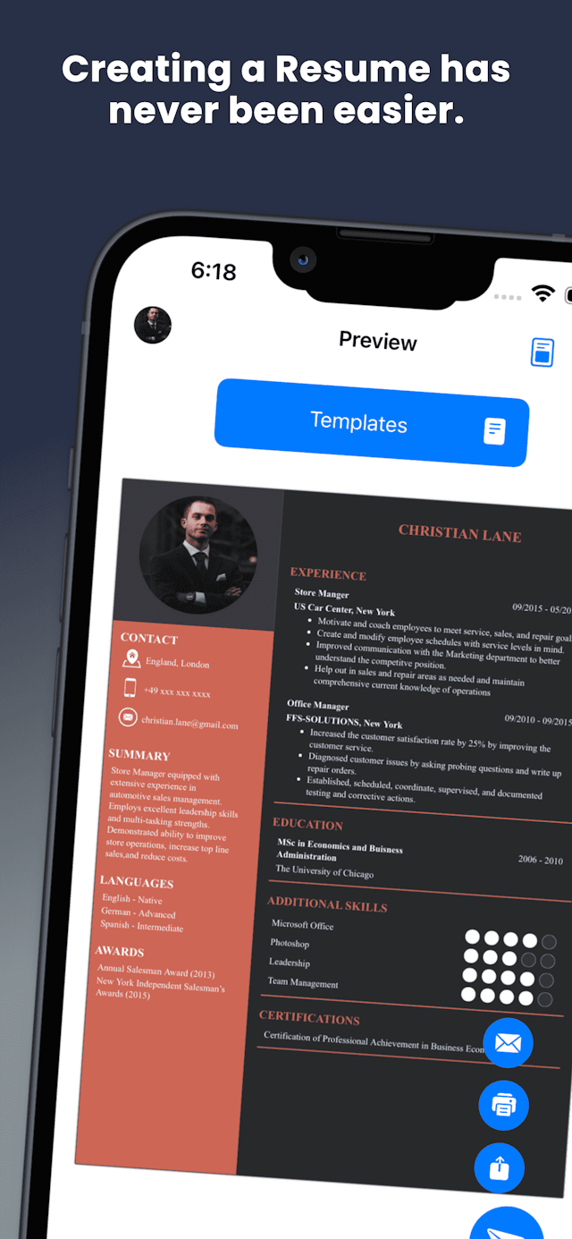 resume maker app